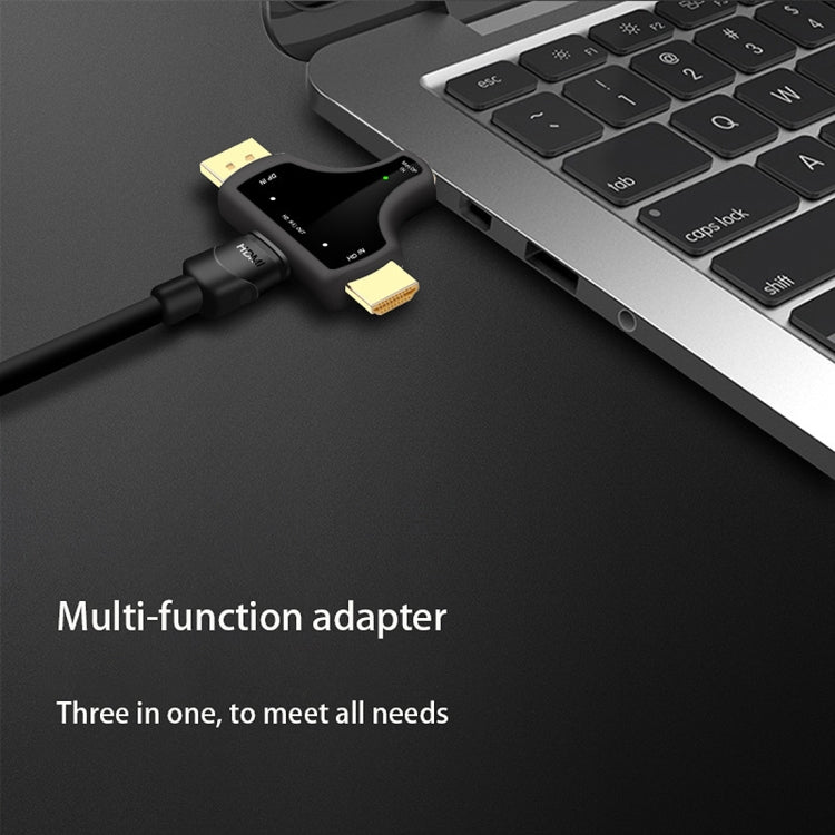 D62A DisplayPort + Mini DP + HDMI Male to HDMI Female 3 in 1 Adapter - Converter & Adapter by buy2fix | Online Shopping UK | buy2fix