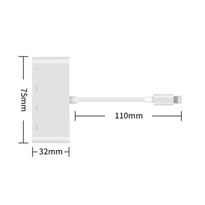 75216 4 in 1 8 Pin to HDMI + 8 Pin Charging + 2 USB Ports HD Video Converter - Converter & Adapter by buy2fix | Online Shopping UK | buy2fix