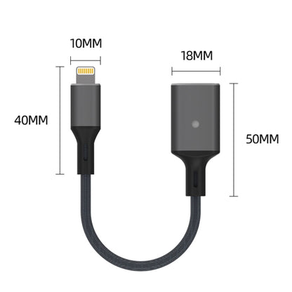 8 Pin to USB OTG Adapter Cable, Suitable for Systems Above IOS 13 (Grey) - Converter & Adapter by buy2fix | Online Shopping UK | buy2fix