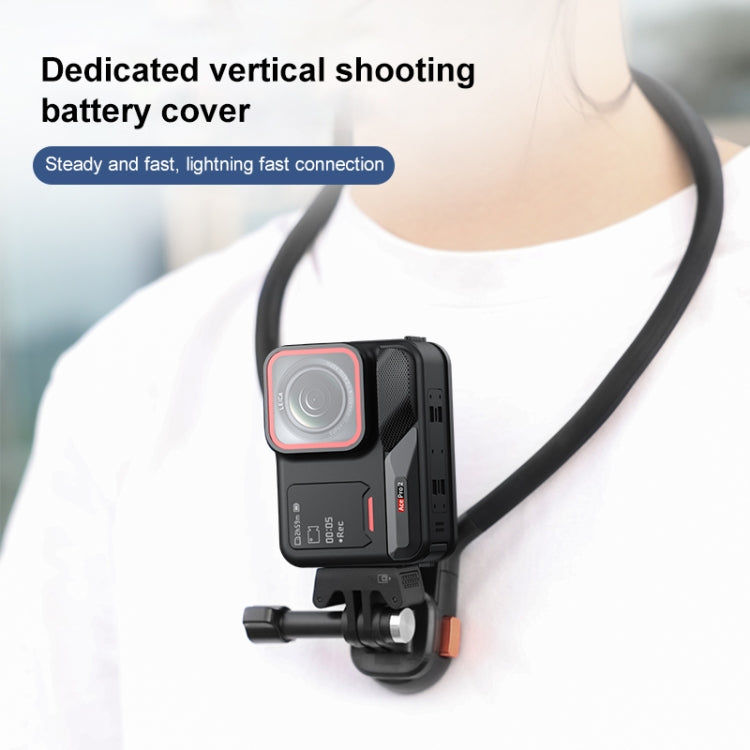 PULUZ ACE / AC Aluminum Alloy Vertical Shooting Magnetic Quick-release Battery Side Interface Cover for Insta360 Ace Pro 2 (Black) - Others by PULUZ | Online Shopping UK | buy2fix