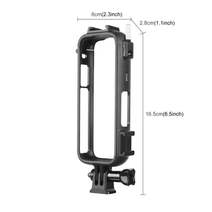 For Insta360 X4 PULUZ Cold Shoe PC Plastic Protective Frame with Adapter Mount & Screw (Black) - Mount & Holder by PULUZ | Online Shopping UK | buy2fix