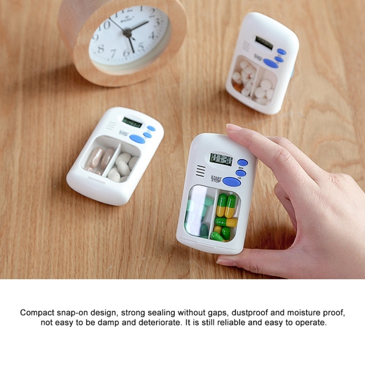 Smart portable Multi-Alarm Timer Pills Reminder Medicine Box(White) - Pill Boxes by buy2fix | Online Shopping UK | buy2fix