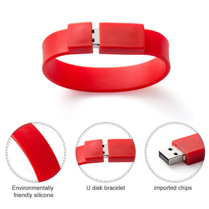 8GB Silicon Bracelets USB 2.0 Flash Disk(Pink) - USB Flash Drives by buy2fix | Online Shopping UK | buy2fix