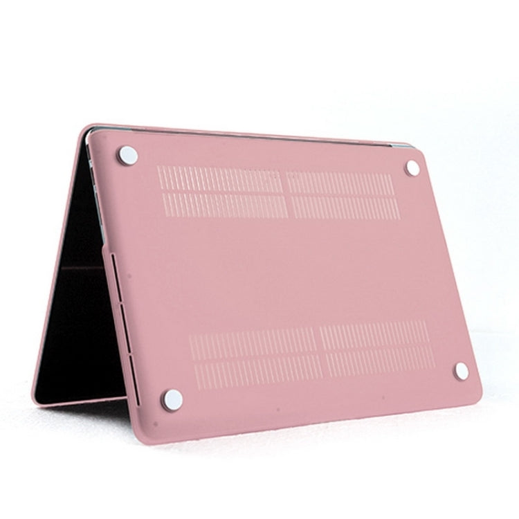 ENKAY for MacBook Pro Retina 15.4 inch (US Version) / A1398 4 in 1 Frosted Hard Shell Plastic Protective Case with Screen Protector & Keyboard Guard & Anti-dust Plugs(Pink) - MacBook Pro Cases by ENKAY | Online Shopping UK | buy2fix