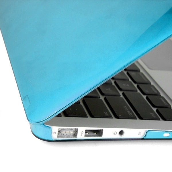 ENKAY for MacBook Air 13.3 inch (US Version) / A1369 / A1466 4 in 1 Crystal Hard Shell Plastic Protective Case with Screen Protector & Keyboard Guard & Anti-dust Plugs(Blue) - MacBook Air Cases by ENKAY | Online Shopping UK | buy2fix