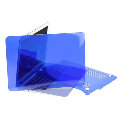 ENKAY for Macbook Air 11.6 inch (US Version) / A1370 / A1465 Hat-Prince 3 in 1 Crystal Hard Shell Plastic Protective Case with Keyboard Guard & Port Dust Plug(Dark Blue) - MacBook Air Cases by ENKAY | Online Shopping UK | buy2fix