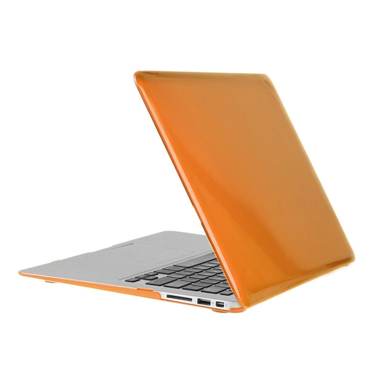 ENKAY for Macbook Air 13.3 inch (US Version) / A1369 / A1466 Hat-Prince 3 in 1 Crystal Hard Shell Plastic Protective Case with Keyboard Guard & Port Dust Plug(Orange) - MacBook Air Cases by ENKAY | Online Shopping UK | buy2fix