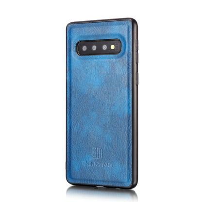 DG.MING Crazy Horse Texture Flip Detachable Magnetic Leather Case for Samsung Galaxy S10 E, with Holder & Card Slots & Wallet(Blue) - Galaxy Phone Cases by DG.MING | Online Shopping UK | buy2fix