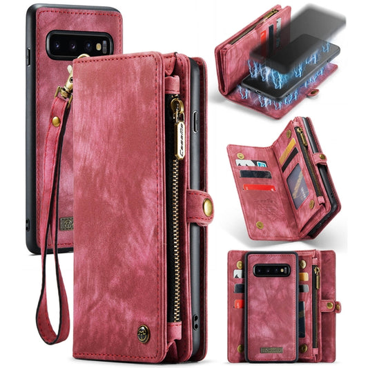 For Samsung Galaxy S10+ CaseMe-008 Detachable Multifunctional Flip Leather Phone Case(Red) - Galaxy Phone Cases by CaseMe | Online Shopping UK | buy2fix