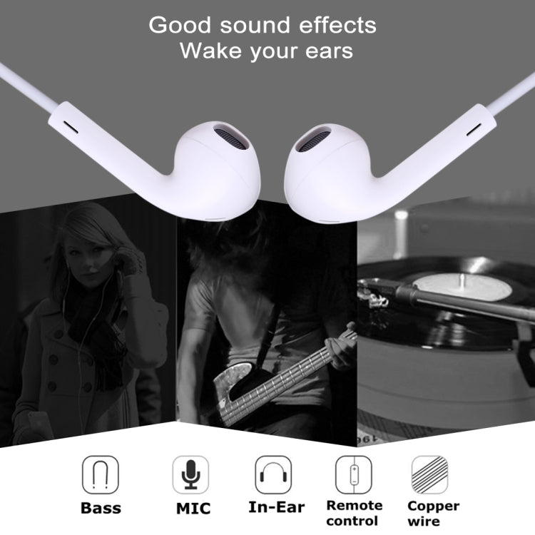 M27 3.5mm Stereo Dynamic Bass Earphone with Mic (White) - In Ear Wired Earphone by buy2fix | Online Shopping UK | buy2fix