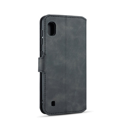 DG.MING Retro Oil Side Horizontal Flip Case for Galaxy A10, with Holder & Card Slots & Wallet (Black) - Galaxy Phone Cases by DG.MING | Online Shopping UK | buy2fix