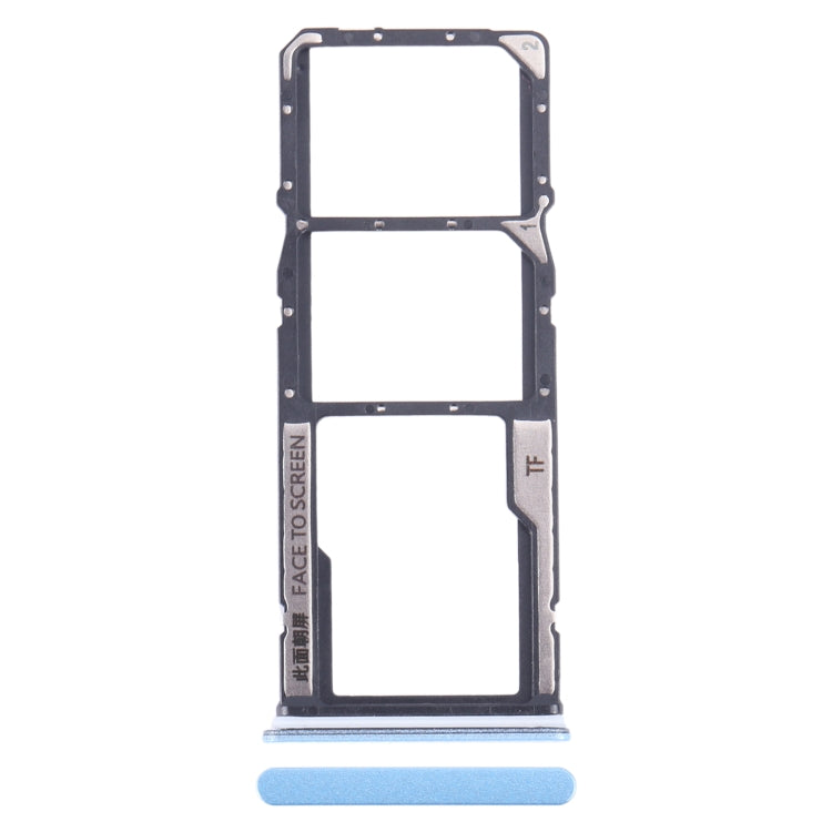 For Xiaomi Redmi Note 12 4G SIM Card Tray + SIM Card Tray + Micro SD Card Tray (Blue) - Card Tray by buy2fix | Online Shopping UK | buy2fix