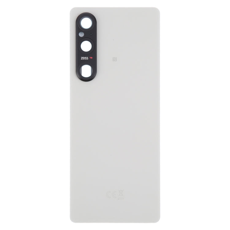 For Sony Xperia 1 V Original Battery Back Cover with Camera Lens Cover(Silver) - Back Cover by buy2fix | Online Shopping UK | buy2fix