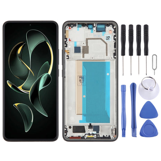 For Xiaomi 13T Pro Original AMOLED Material LCD Screen Digitizer Full Assembly with Frame (Black) - LCD Screen by buy2fix | Online Shopping UK | buy2fix