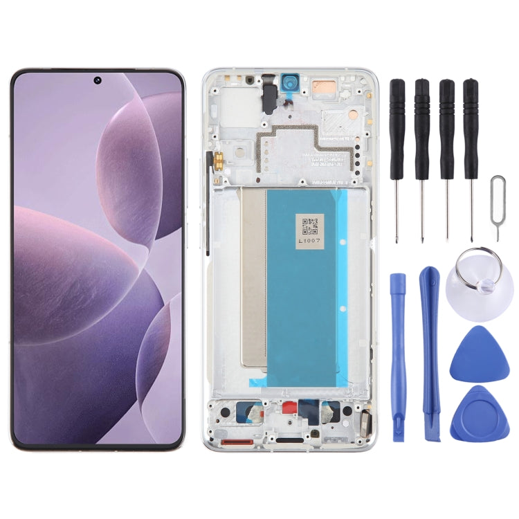 For Xiaomi Redmi K70 Pro Original AMOLED Material LCD Screen Digitizer Full Assembly with Frame (Silver) - LCD Screen by buy2fix | Online Shopping UK | buy2fix