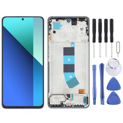 For Xiaomi Redmi Note 13 4G Original AMOLED Material LCD Screen Digitizer Full Assembly with Frame (Blue) - LCD Screen by buy2fix | Online Shopping UK | buy2fix