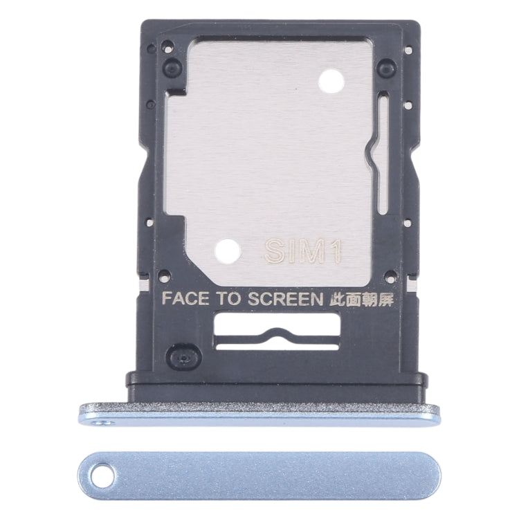 For Xiaomi Redmi 13 4G Original SIM Card Tray + SIM / Micro SD Card Tray (Blue) - Card Tray by buy2fix | Online Shopping UK | buy2fix