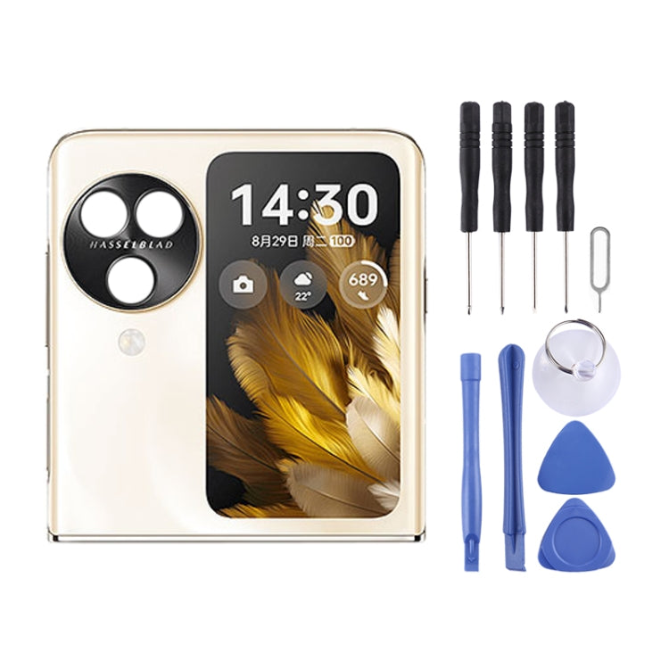 For OPPO Find N3 Flip Original LCD Secondary Screen with Digitizer Full Assembly (Gold) - LCD Screen by buy2fix | Online Shopping UK | buy2fix