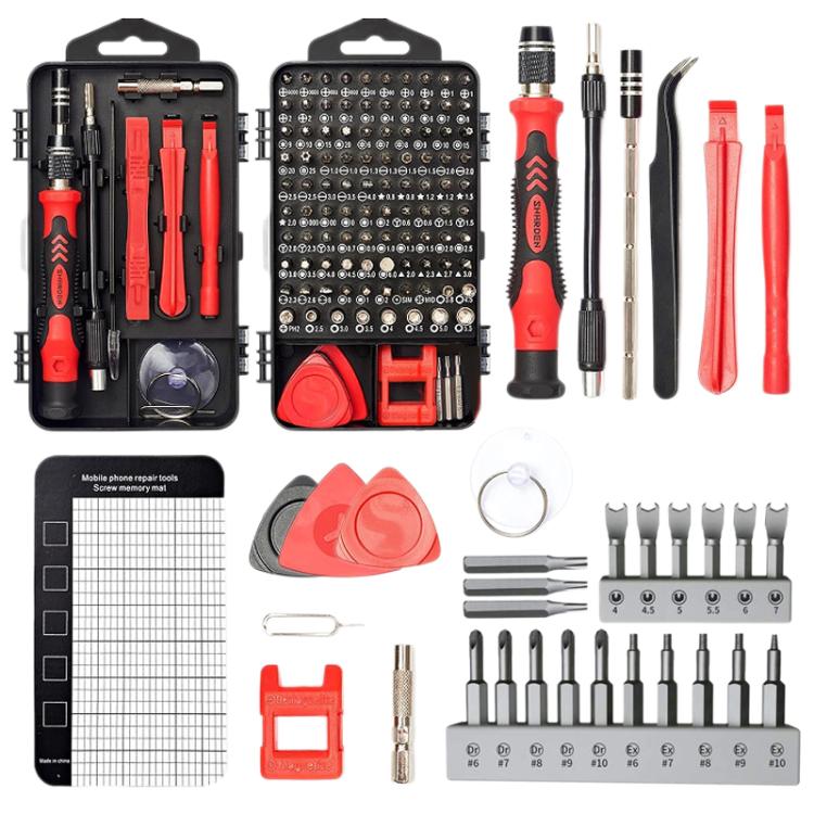 122 in 1 Precision Magnetic Screwdriver Kit (Red) - Screwdriver Set by buy2fix | Online Shopping UK | buy2fix