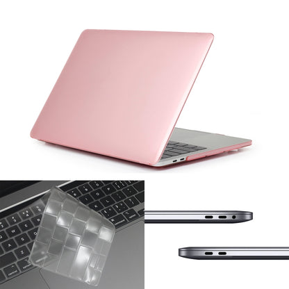 ENKAY Hat-Prince 3 in 1 For MacBook Pro 13 inch A2289 / A2251 (2020) Crystal Hard Shell Protective Case + US Version Ultra-thin TPU Keyboard Protector Cover + Anti-dust Plugs Set(Pink) - MacBook Pro Cases by ENKAY | Online Shopping UK | buy2fix