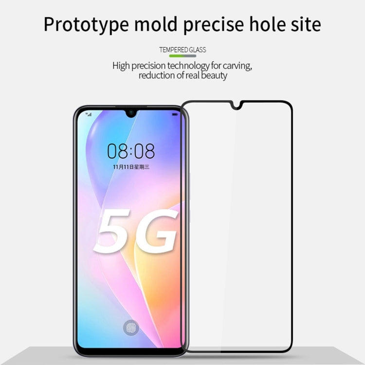 For Huawei Nova 8 SE MOFI 9H 2.5D Full Screen Tempered Glass Film(Black) - Huawei Tempered Glass by MOFI | Online Shopping UK | buy2fix