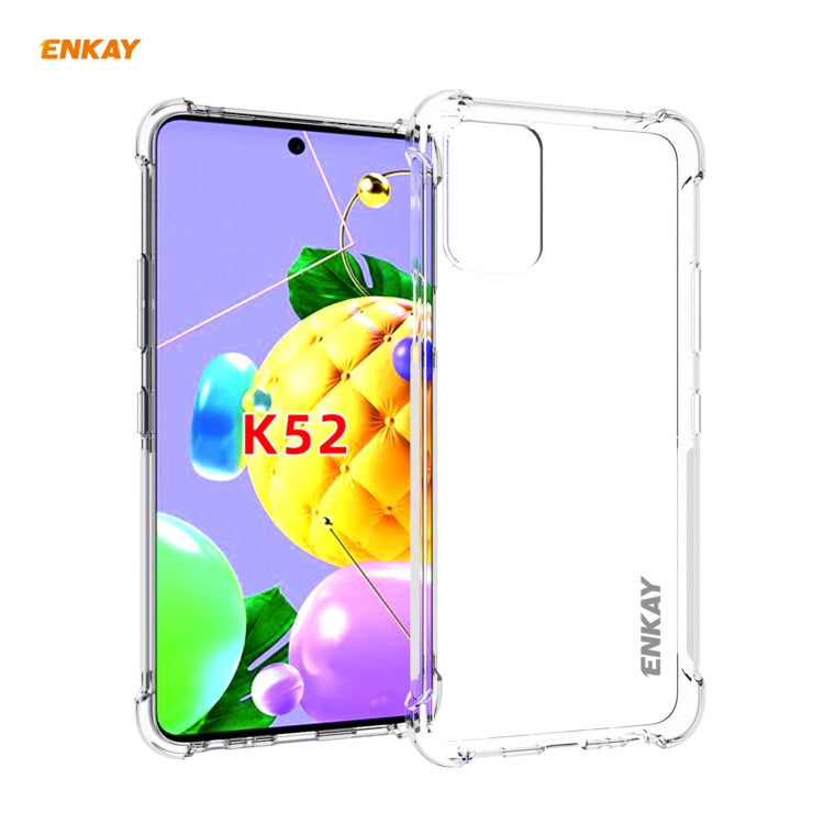 For LG K52 / Q52 / K62 / K62+ Hat-Prince ENKAY Clear TPU Shockproof Case Soft Anti-slip Cover - LG by ENKAY | Online Shopping UK | buy2fix