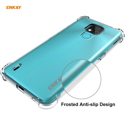 For Motorola Moto E7 Hat-Prince ENKAY Clear TPU Shockproof Case Soft Anti-slip Cover - Motorola Cases by ENKAY | Online Shopping UK | buy2fix