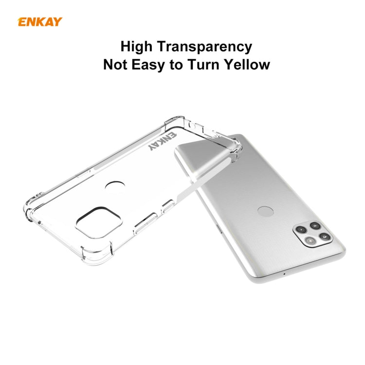 For Motorola Moto G 5G Hat-Prince ENKAY Clear TPU Shockproof Case Soft Anti-slip Cover - Motorola Cases by ENKAY | Online Shopping UK | buy2fix