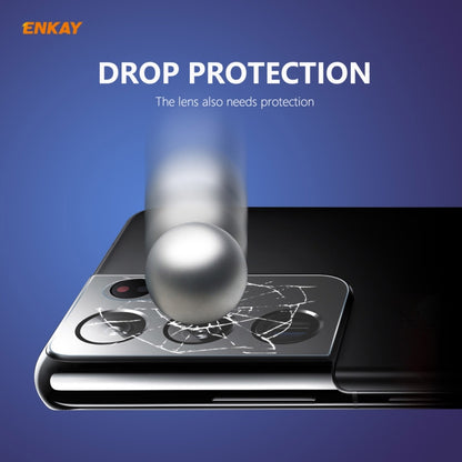 For Samsung Galaxy S21 Ultra ENKAY Hat-Prince 0.2mm 9H 2.15D Round Edge Rear Camera Lens Tempered Glass Film Protector - For Samsung by ENKAY | Online Shopping UK | buy2fix