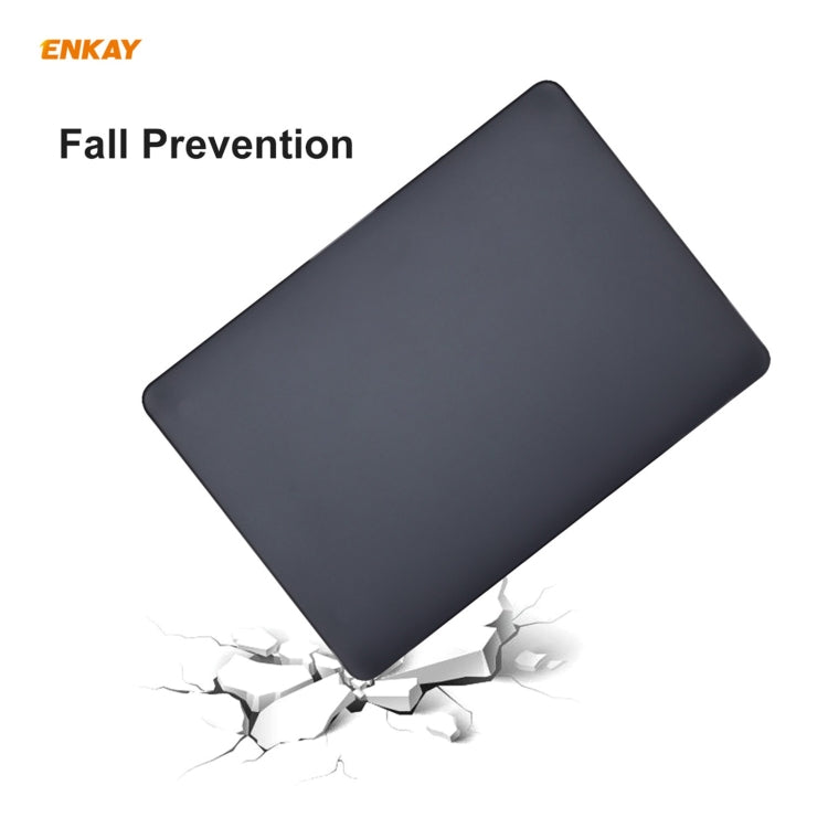 ENKAY 3 in 1 Matte Laptop Protective Case + US Version TPU Keyboard Film + Anti-dust Plugs Set for MacBook Pro 13.3 inch A1706 / A1989 / A2159 (with Touch Bar)(Cyan) - MacBook Pro Cases by ENKAY | Online Shopping UK | buy2fix