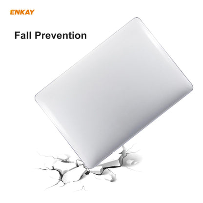 ENKAY 3 in 1 Crystal Laptop Protective Case + EU Version TPU Keyboard Film + Anti-dust Plugs Set for MacBook Pro 13.3 inch A1708 (without Touch Bar)(Grey) - MacBook Pro Cases by ENKAY | Online Shopping UK | buy2fix