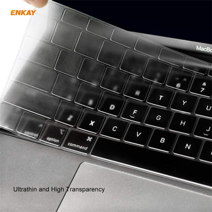 ENKAY 3 in 1 Crystal Laptop Protective Case + EU Version TPU Keyboard Film + Anti-dust Plugs Set for MacBook Pro 13.3 inch A1708 (without Touch Bar)(Grey) - MacBook Pro Cases by ENKAY | Online Shopping UK | buy2fix