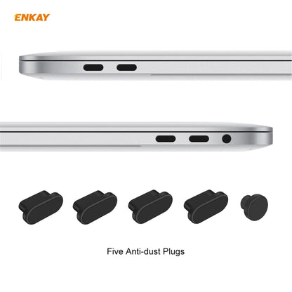 ENKAY 3 in 1 Matte Laptop Protective Case + US Version TPU Keyboard Film + Anti-dust Plugs Set for MacBook Pro 15.4 inch A1707 & A1990 (with Touch Bar)(Black) - MacBook Pro Cases by ENKAY | Online Shopping UK | buy2fix