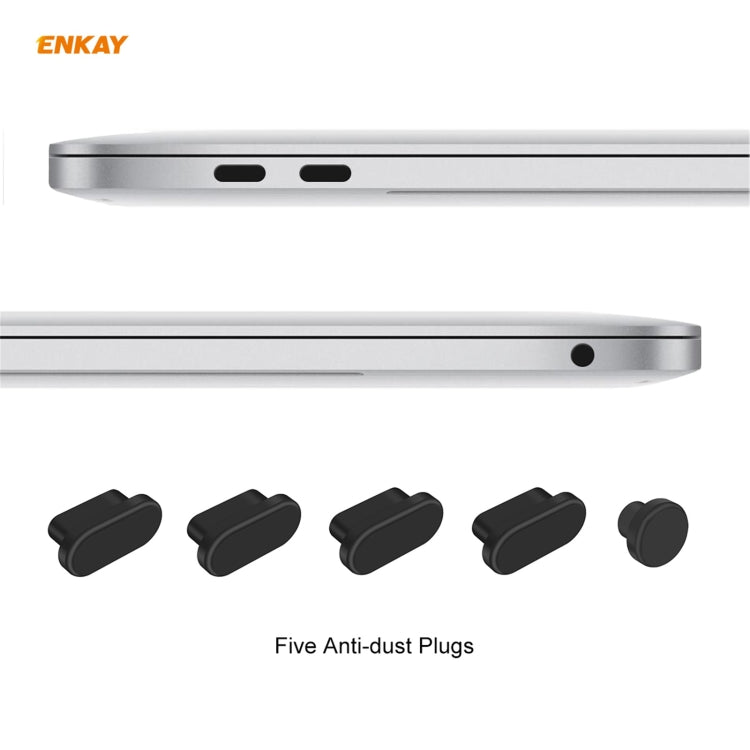 For MacBook Air 13.3 inch A1932 2018 ENKAY 3 in 1 Crystal Laptop Protective Case and EU Version TPU Keyboard Film and Anti-dust Plugs Set(Light Blue) - MacBook Air Cases by ENKAY | Online Shopping UK | buy2fix