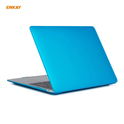 ENKAY 3 in 1 Matte Laptop Protective Case + US Version TPU Keyboard Film + Anti-dust Plugs Set for MacBook Air 13.3 inch A2179 & A2337 (2020)(Light Blue) - MacBook Air Cases by ENKAY | Online Shopping UK | buy2fix