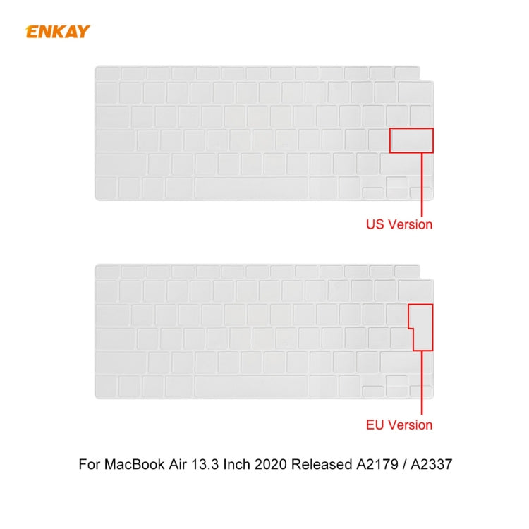 ENKAY 3 in 1 Matte Laptop Protective Case + EU Version TPU Keyboard Film + Anti-dust Plugs Set for MacBook Air 13.3 inch A2179 & A2337 (2020)(Black) - MacBook Pro Cases by ENKAY | Online Shopping UK | buy2fix