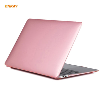 For MacBook Air 13.3 inch A2179 & A2337 2020 ENKAY 3 in 1 Crystal Laptop Protective Case + US Version TPU Keyboard Film + Anti-dust Plugs Set(Pink) - MacBook Air Cases by WIWU | Online Shopping UK | buy2fix