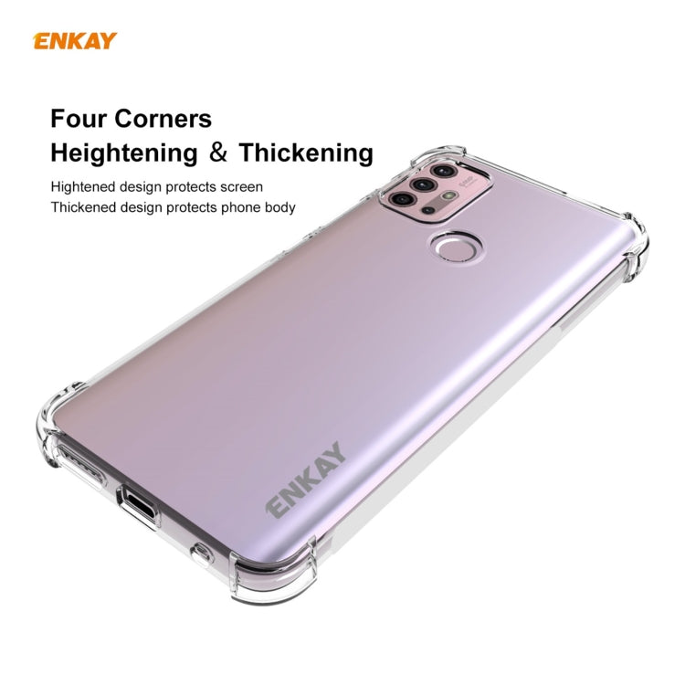 For Motorola Moto G30 / G10 Hat-Prince ENKAY Clear TPU Shockproof Case Soft Anti-slip Cover - Motorola Cases by ENKAY | Online Shopping UK | buy2fix