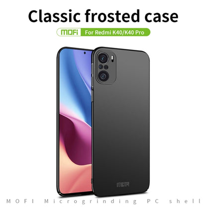 For Xiaomi Redmi K40 / K40 Pro MOFI Frosted PC Ultra-thin Hard Case(Black) - Xiaomi Cases by MOFI | Online Shopping UK | buy2fix