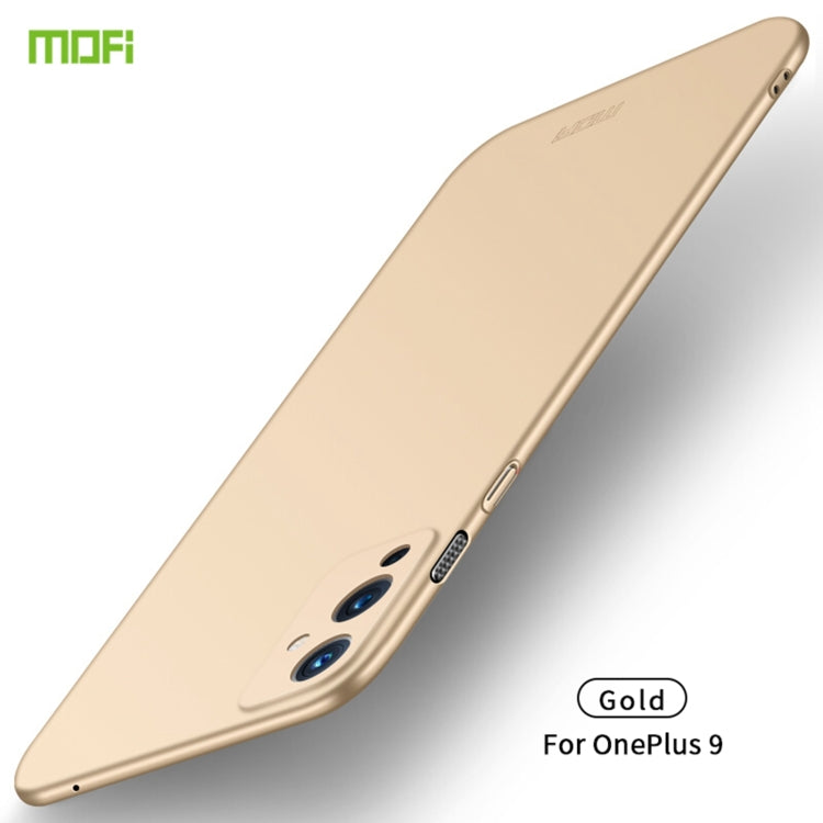 For OnePlus 9 MOFI Frosted PC Ultra-thin Hard Case(Gold) - OnePlus Cases by MOFI | Online Shopping UK | buy2fix