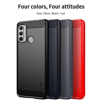 For Motorola G60 / G40 Fusion MOFI Gentleness Series Brushed Texture Carbon Fiber Soft TPU Case(Blue) - Motorola Cases by MOFI | Online Shopping UK | buy2fix