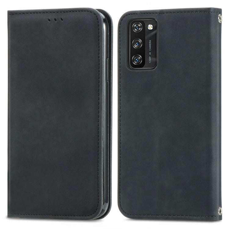 For Blackview A100 Retro Skin Feel Business Magnetic Horizontal Flip Leather Case with Holder & Card Slots & Wallet & Photo Frame(Black) - More Brand by buy2fix | Online Shopping UK | buy2fix