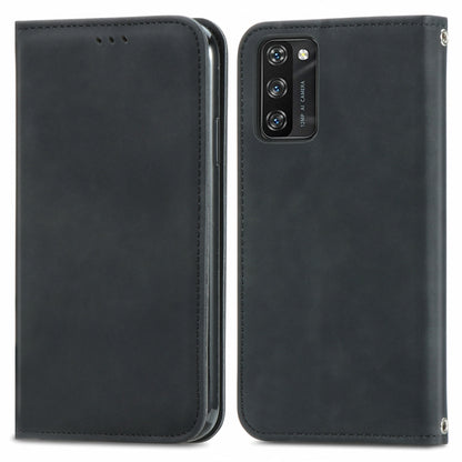 For Blackview A100 Retro Skin Feel Business Magnetic Horizontal Flip Leather Case with Holder & Card Slots & Wallet & Photo Frame(Black) - More Brand by buy2fix | Online Shopping UK | buy2fix