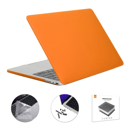 ENKAY Hat-Prince 3 in 1 Matte Laptop Protective Case + TPU Keyboard Film + Anti-dust Plugs Set for MacBook Pro 16.2 inch A2485 2021/A2880 2023, Version:US Version(Orange) - MacBook Pro Cases by ENKAY | Online Shopping UK | buy2fix