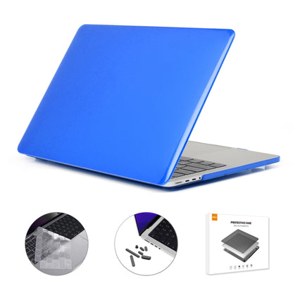 ENKAY Hat-Prince 3 in 1 Crystal Laptop Protective Case + TPU Keyboard Film + Anti-dust Plugs Set for MacBook Pro 14.2 inch A2442 2021, Version:US Version(Dark Blue) - MacBook Pro Cases by ENKAY | Online Shopping UK | buy2fix