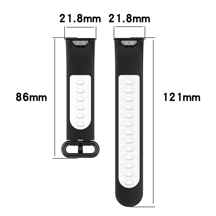 For Xiaomi Redmi Watch 2 Lite Two-Color Mixed Silicone Watch Band(Black+White) - Watch Bands by buy2fix | Online Shopping UK | buy2fix