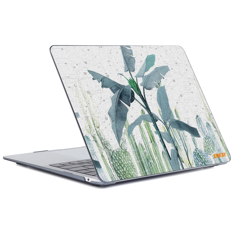 ENKAY Hat-Prince Natural Series Laotop Protective Crystal Case for MacBook Pro 15.4 inch A1707 / A1990(Banana Leaves) - MacBook Pro Cases by ENKAY | Online Shopping UK | buy2fix