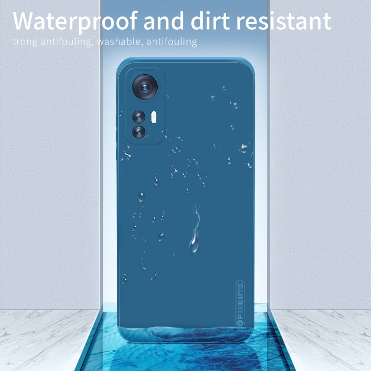 For Xiaomi 12 PINWUYO Liquid Silicone TPU Phone Case(Blue) - Xiaomi Cases by PINWUYO | Online Shopping UK | buy2fix