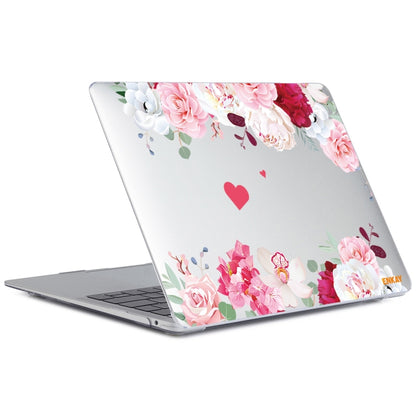 ENKAY Flower Series Pattern Laotop Protective Crystal Case For MacBook Pro 14.2 inch A2442 (2021)(Peony) - MacBook Pro Cases by ENKAY | Online Shopping UK | buy2fix