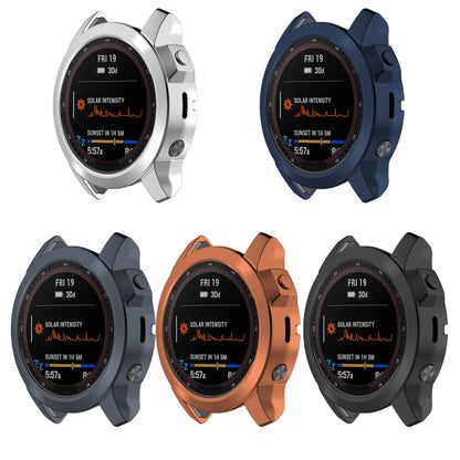 For Garmin Fenix 7 Shockproof TPU Watch Case(Grey) - Watch Cases by buy2fix | Online Shopping UK | buy2fix